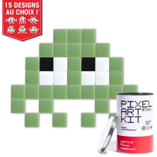 Little Alien - Art kit mosaïque Pixel Corner Vert Clair