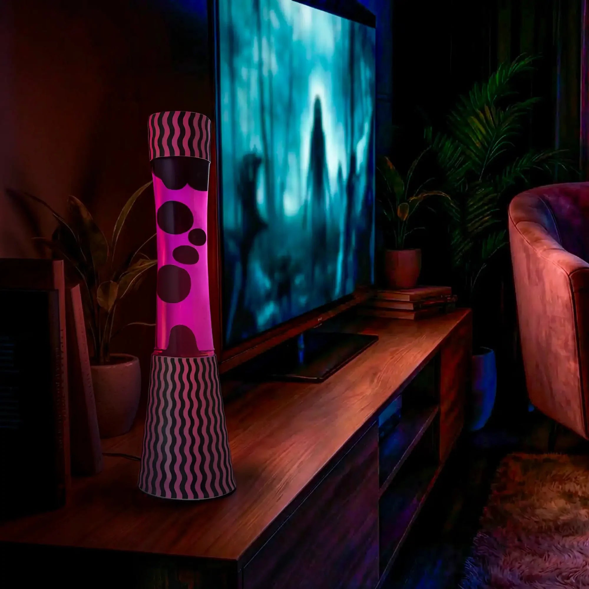 Tower Pink and Brown Waves - Lampe lave