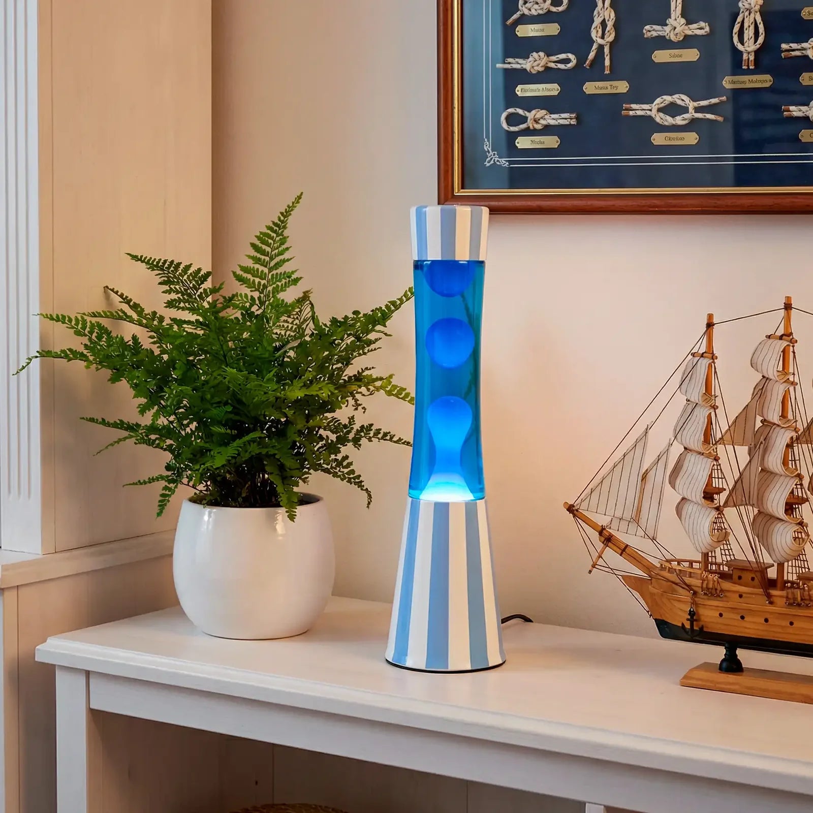 Tower Blue Stripes - Lampe lave