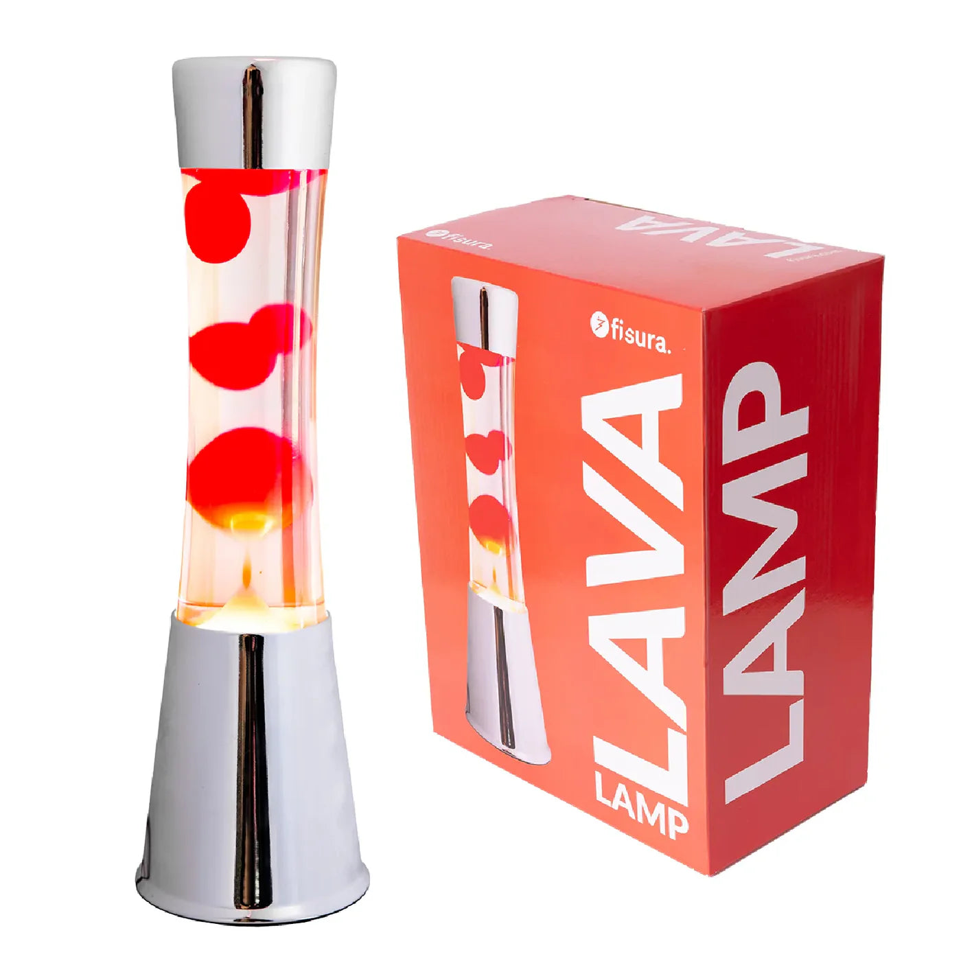 Tower Red/Chrome - Lampe lave