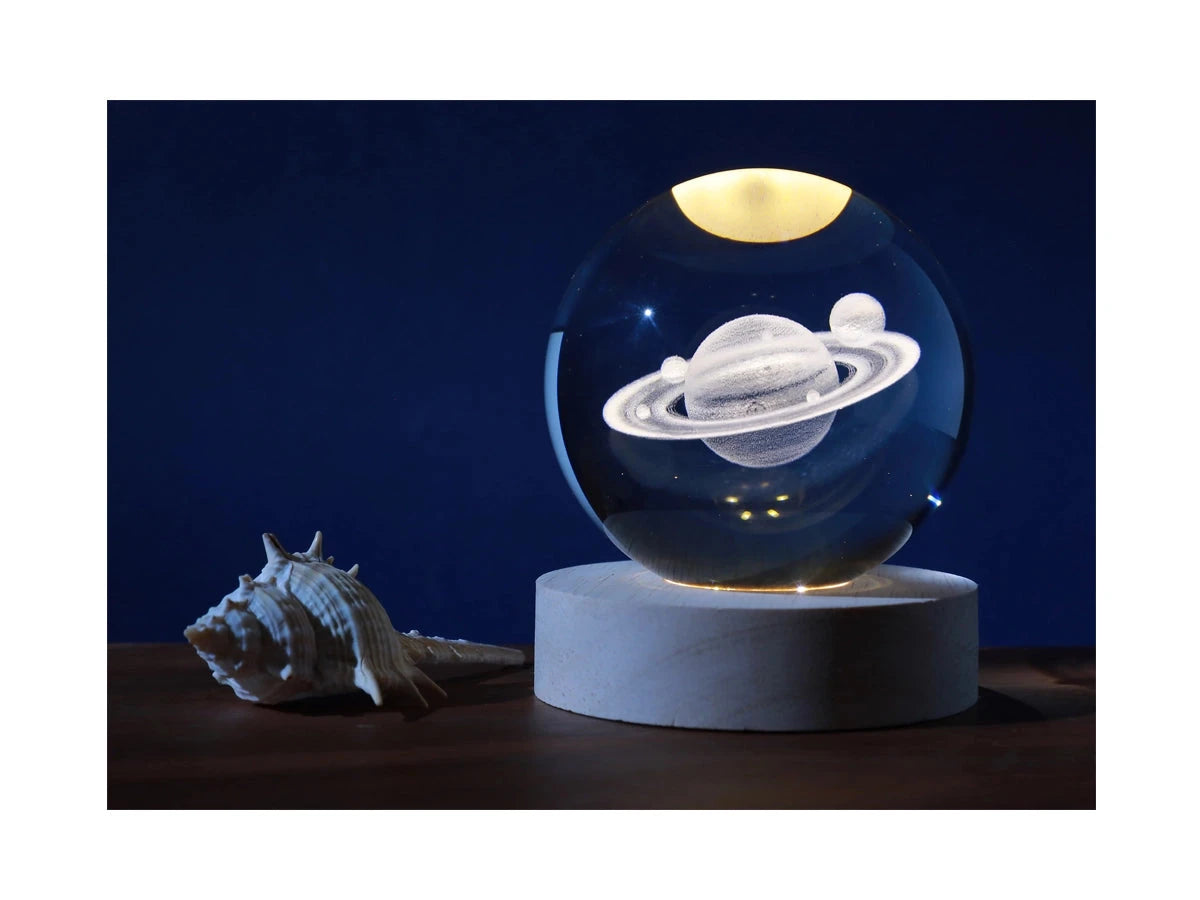 Crystal Ball Mini - Lampe de table LED boule de cristal iTotal Saturn 