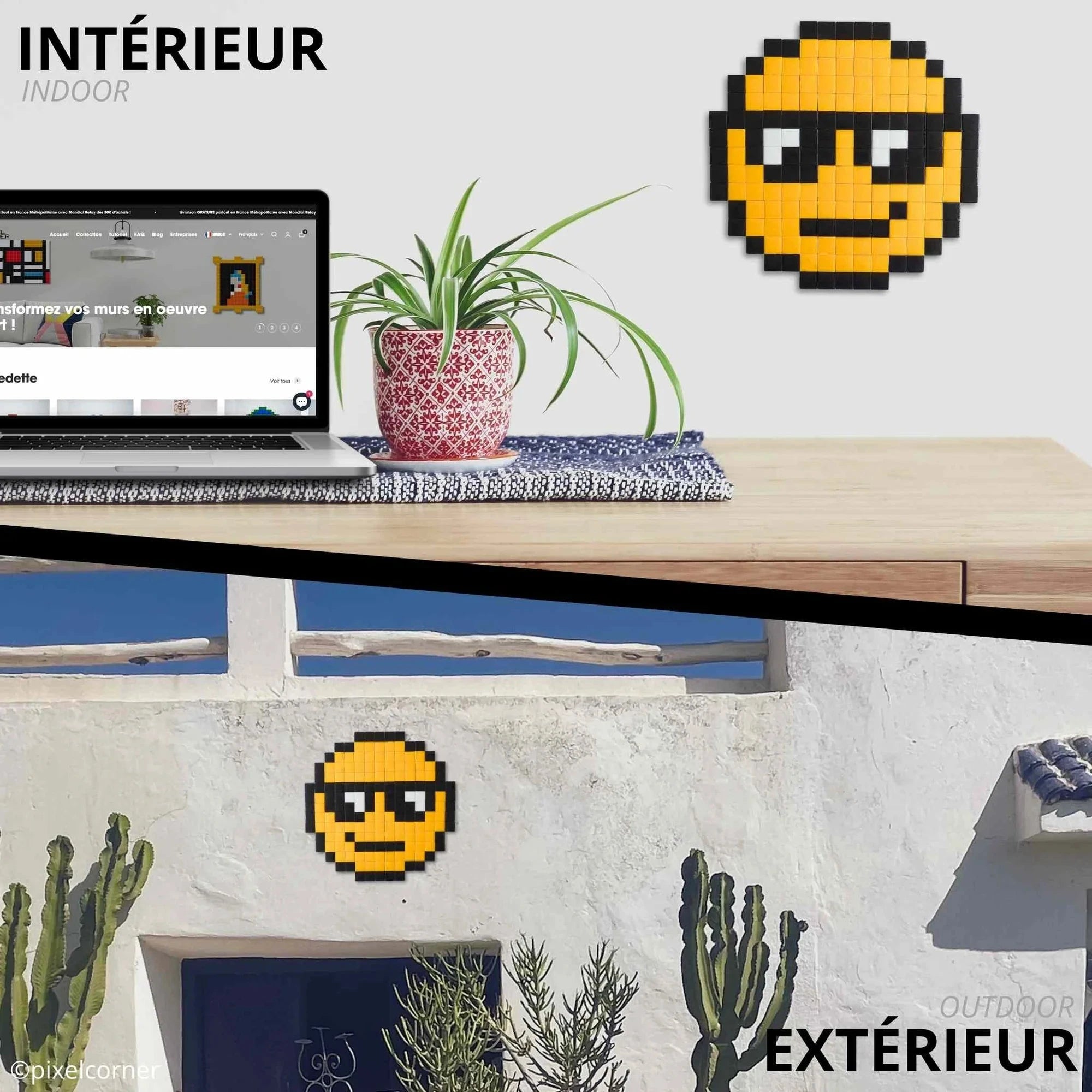 Emoji Lunette - Art kit mosaïque Pixel Corner 