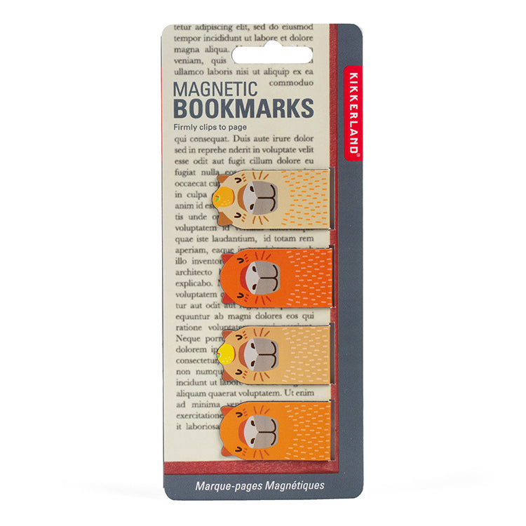 Marque-pages magnétiques capybara Kikkerland – lot de 4