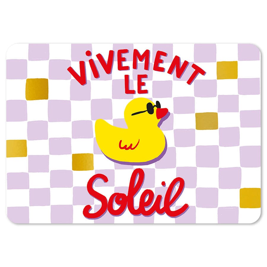 Vivement le soleil - Set de table dorure Cartes d'Art 