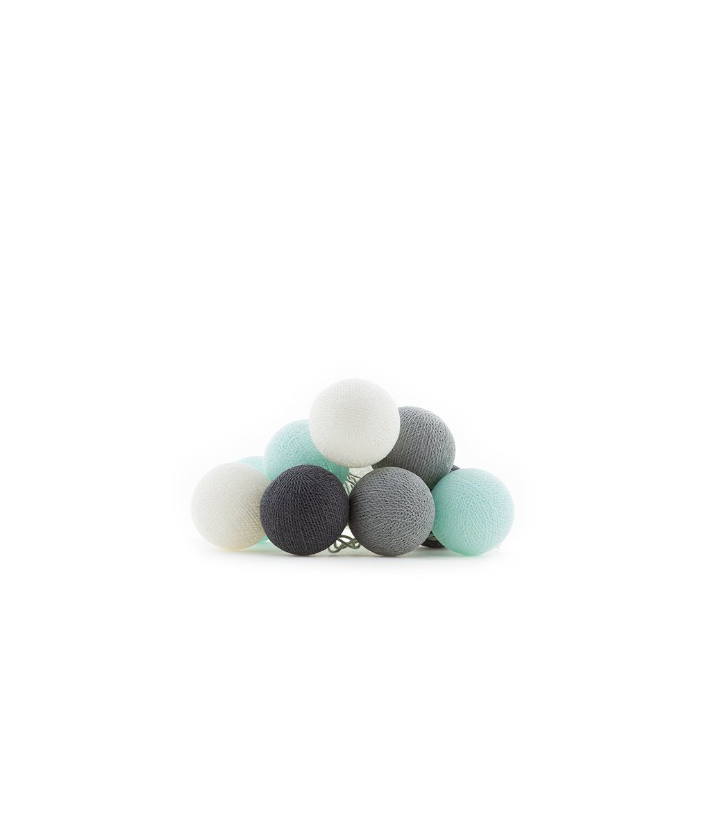 Aqua Grey - Guirlande lumineuse Guirlandes et cordons lumineux Cotton Ball Lights 