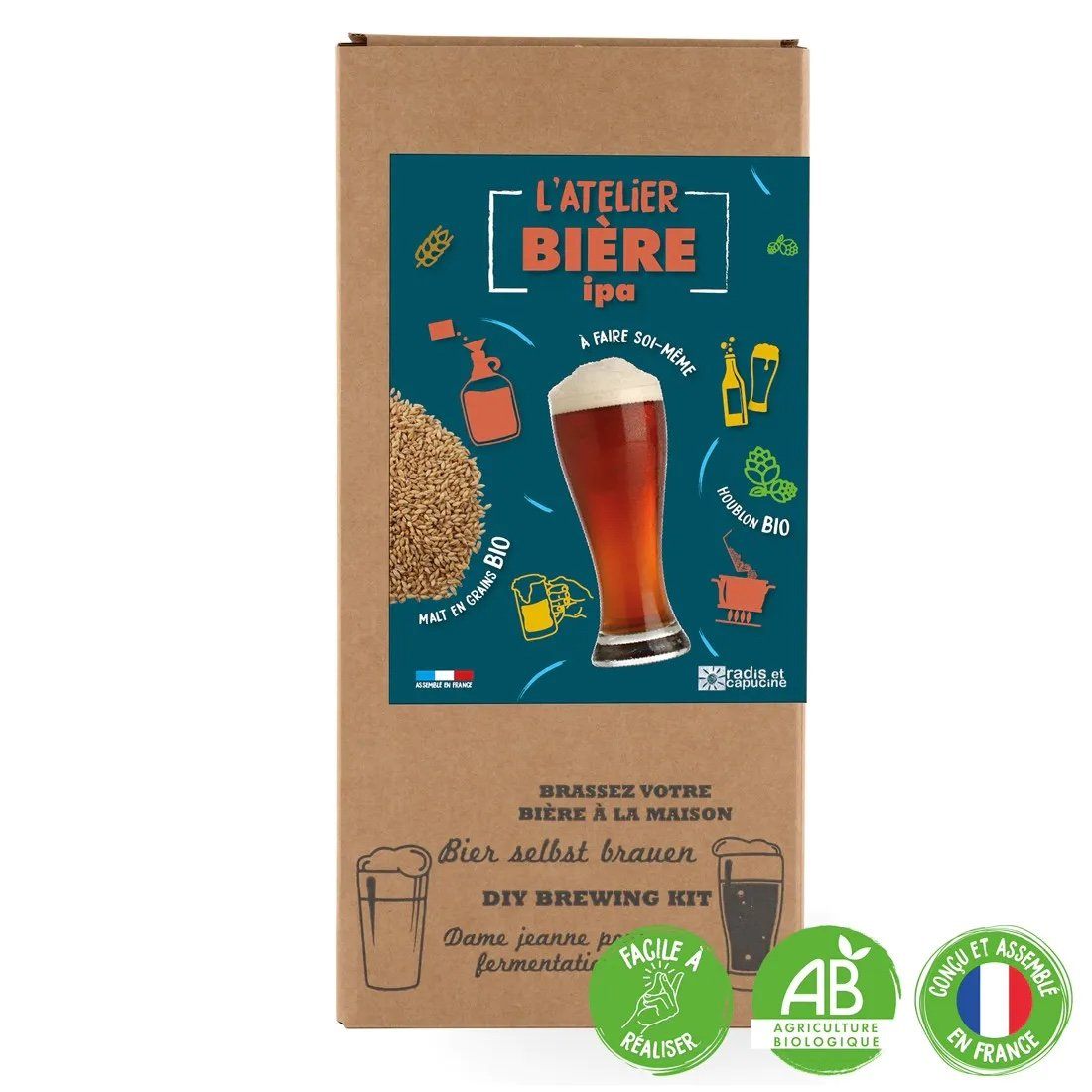 Brassage IPA bio - Coffret DIY Radis et Capucine 