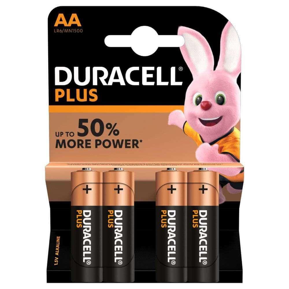 Duracell Plus AA/LR6 - Pack de 4 piles Duracell 