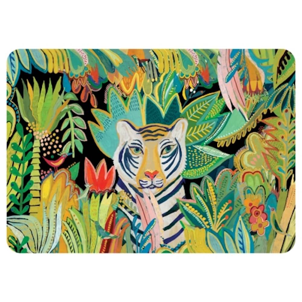Le tigre - Set de table dorure Cartes d'art 