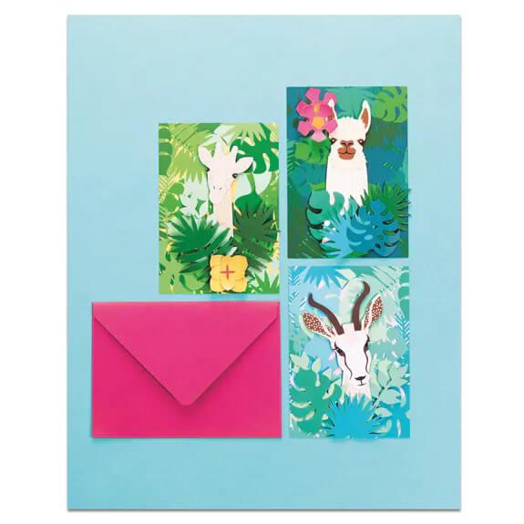 Les animaux - Cartes postales DIY Les French Kits 