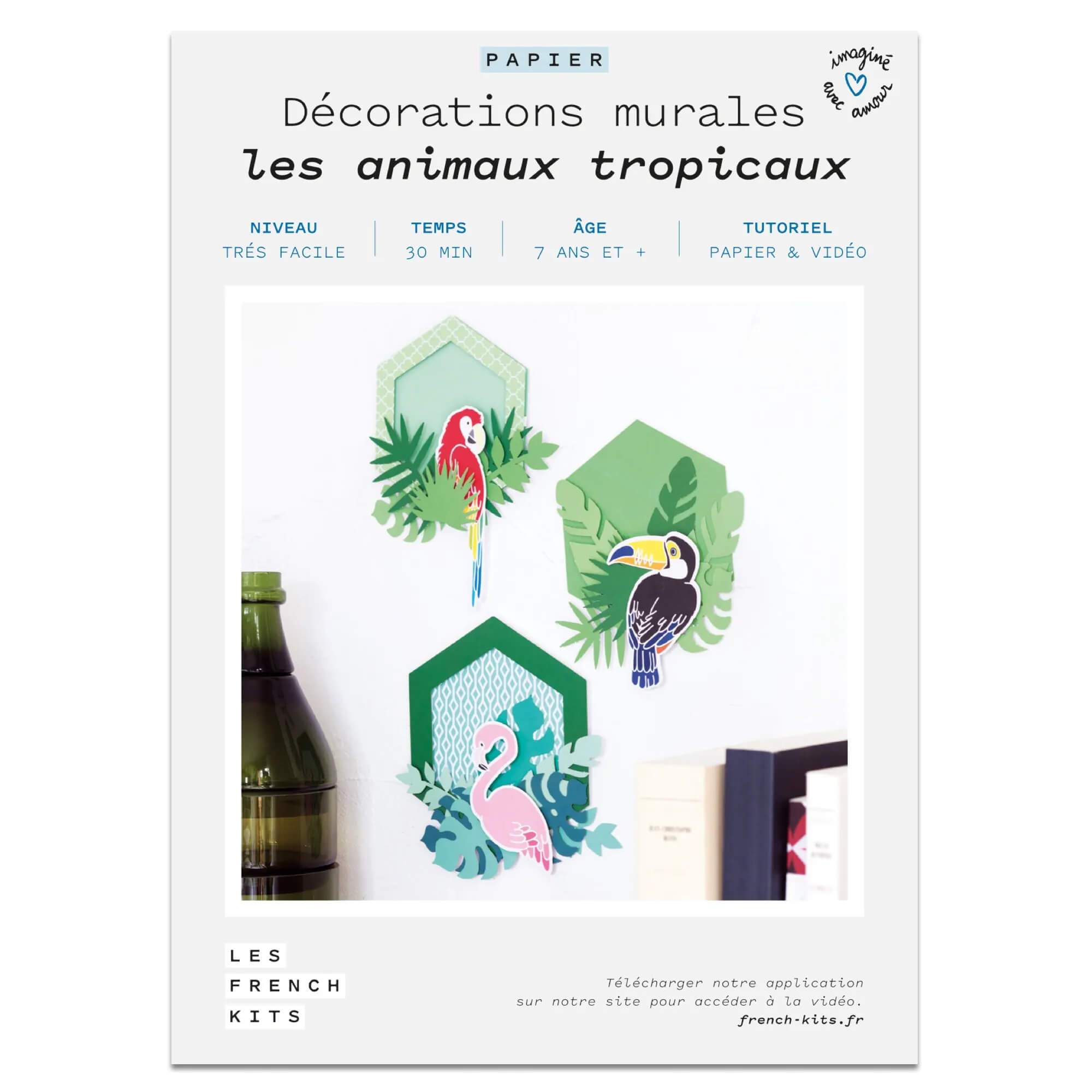 Les animaux tropicaux - Décorations murales DIY Les French Kits 