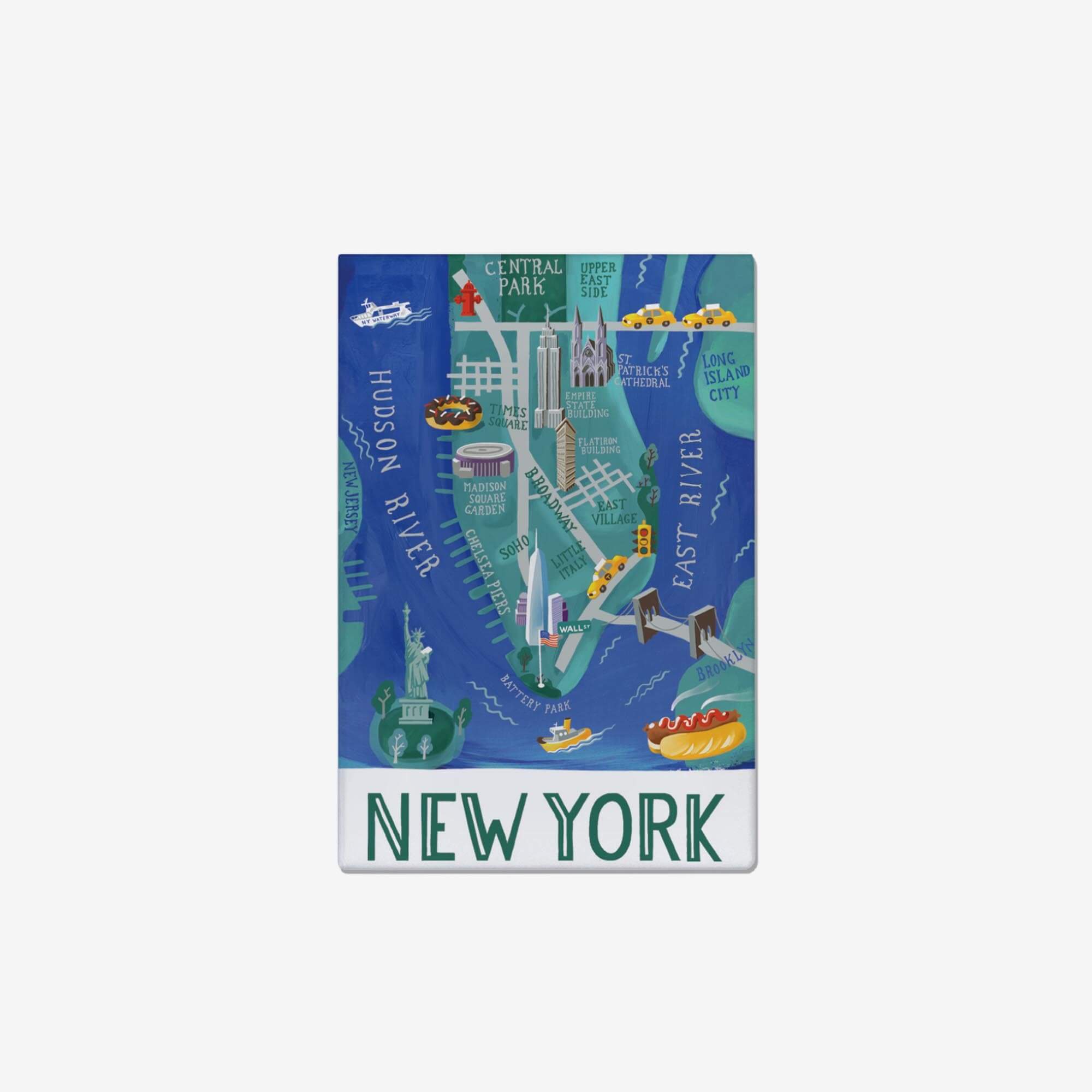 New York Map - Aimant 5,5 x 8 cm Legami 