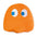 Pac Man - Coussin double face Balvi Clyde Orange 