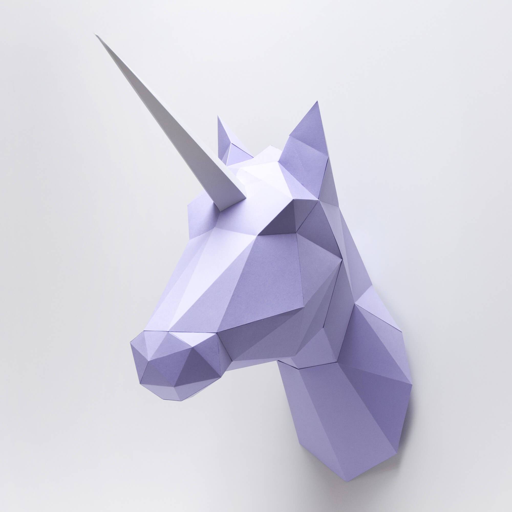Paper Horse/Unicorn - Trophée en papier Assembli Purple 