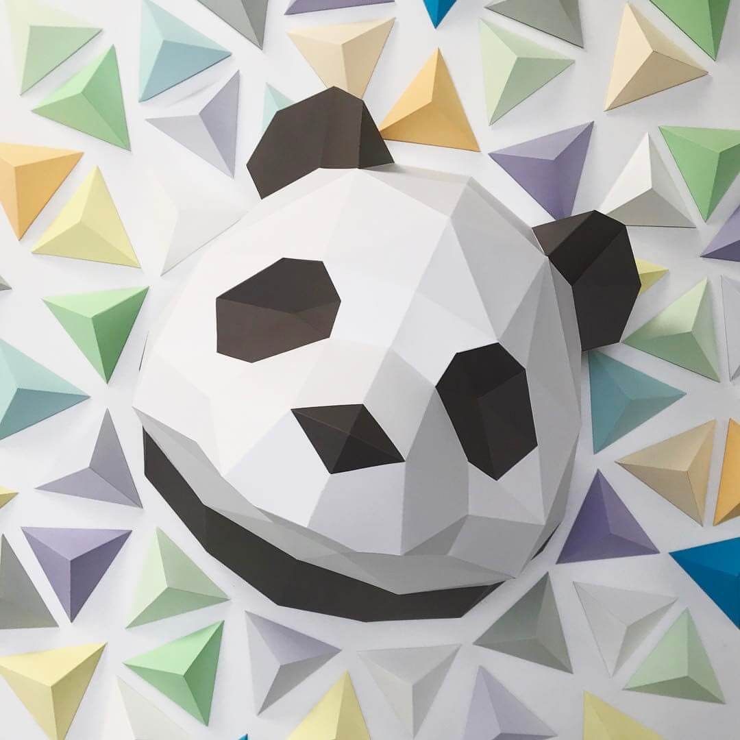 Paper Panda - Trophée en papier Assembli Chocolate Brown 