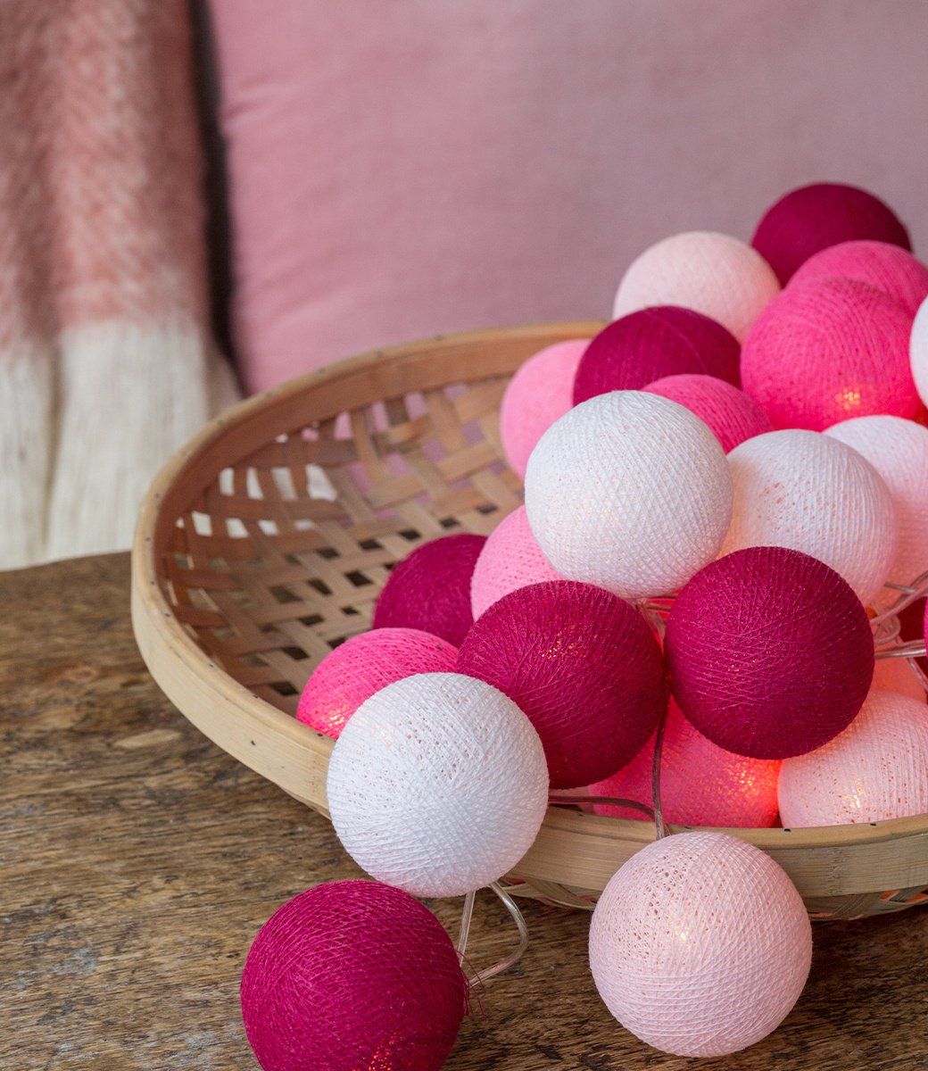 Pink - Guirlande lumineuse Guirlandes et cordons lumineux Cotton Ball Lights 