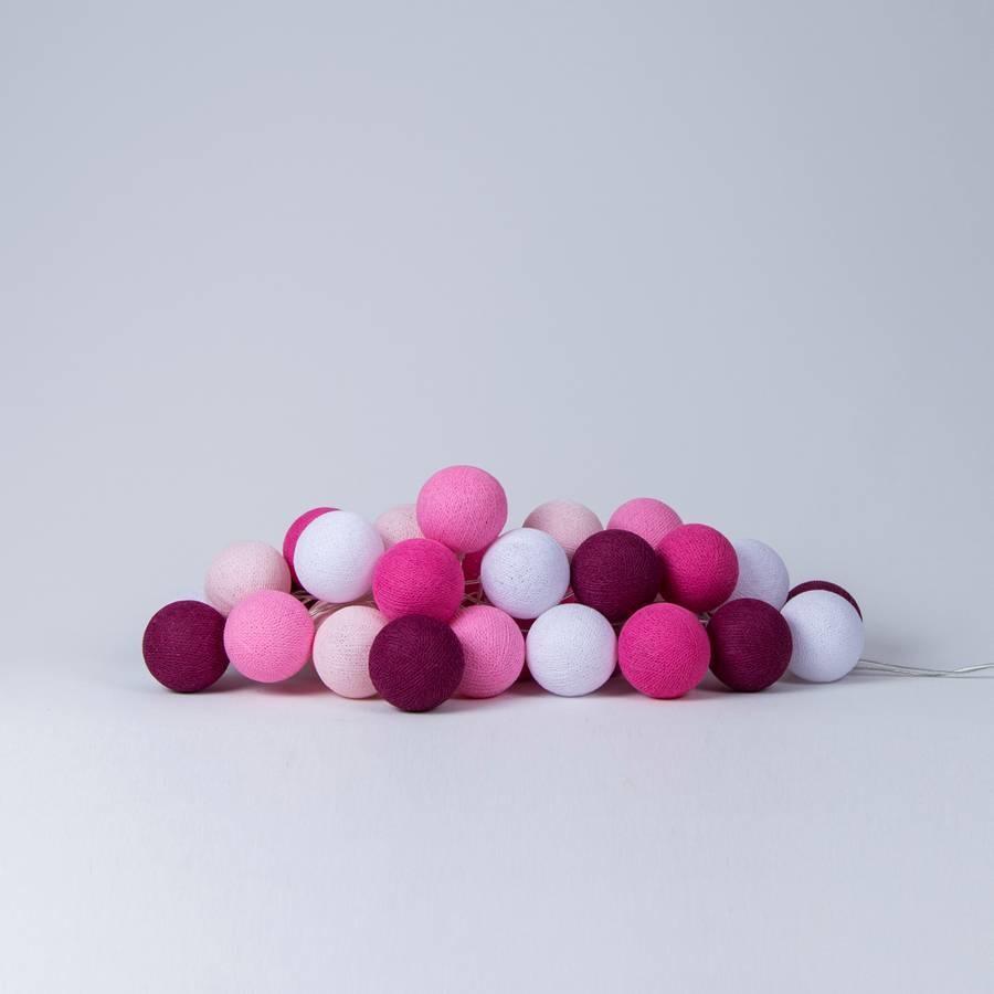 Pink - Guirlande lumineuse Guirlandes et cordons lumineux Cotton Ball Lights 