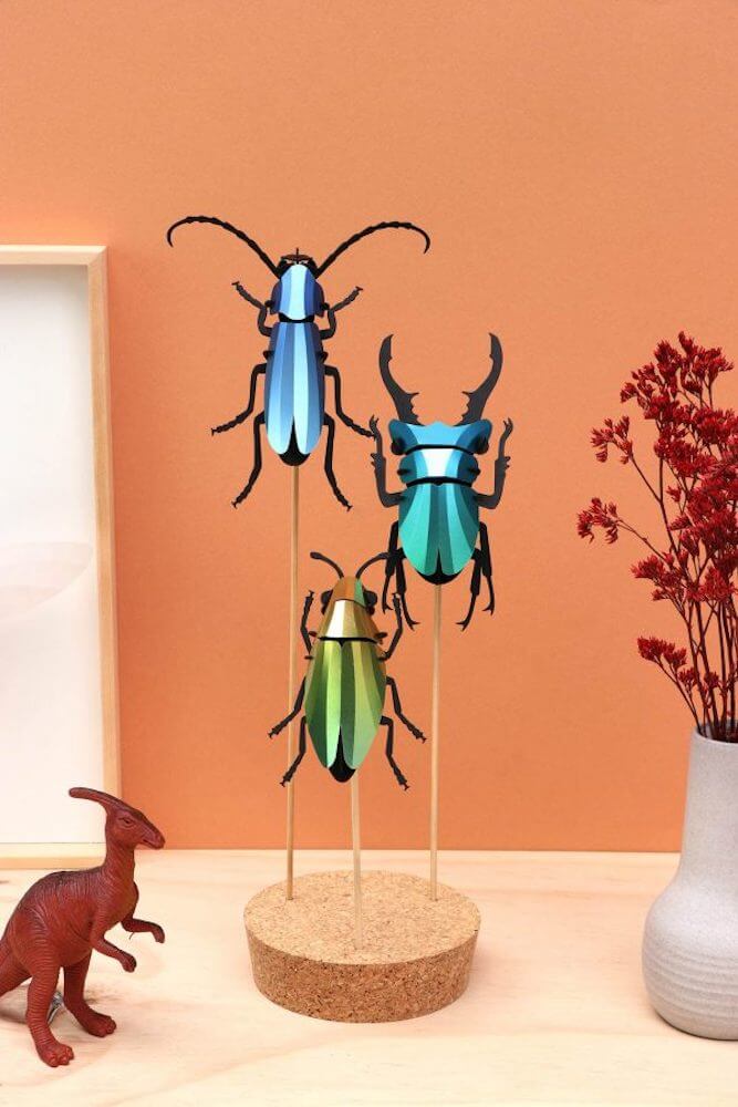 Rosalia Beetle - Kit insecte en carton Assembli 