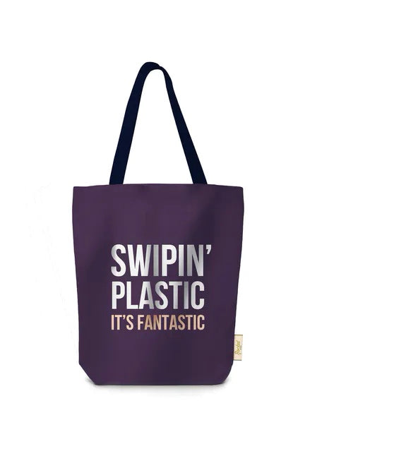 Swipin' Plastic - Tote Bag Rocket Design 