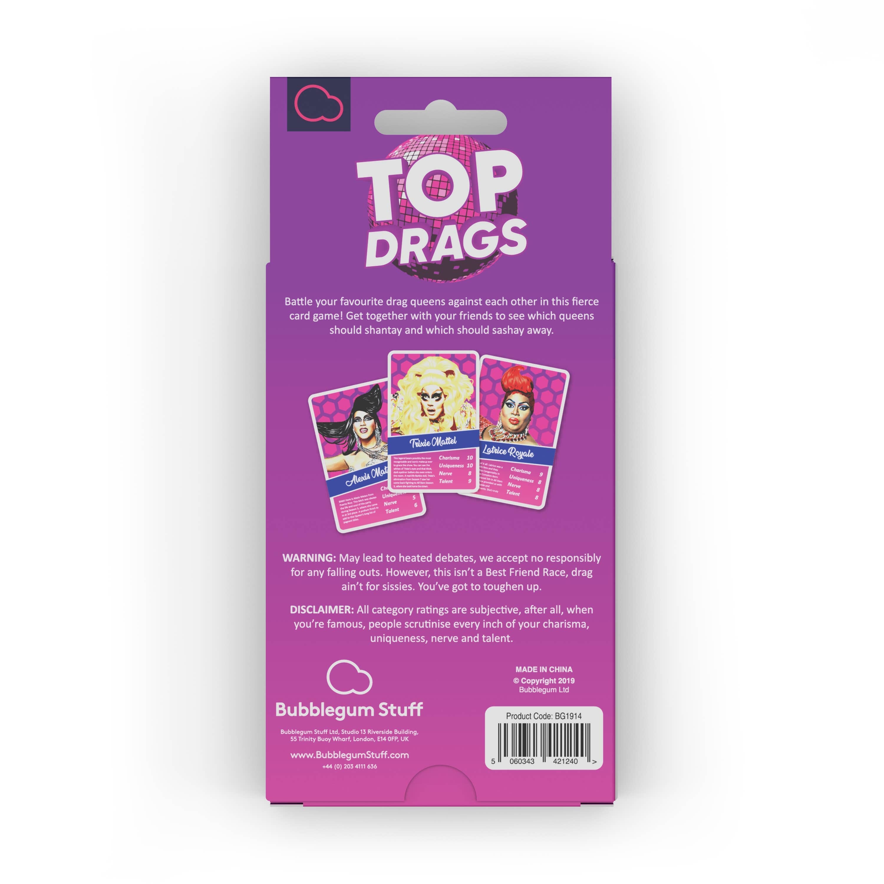 Top Drags jeu de cartes Bubblegum Stuff 
