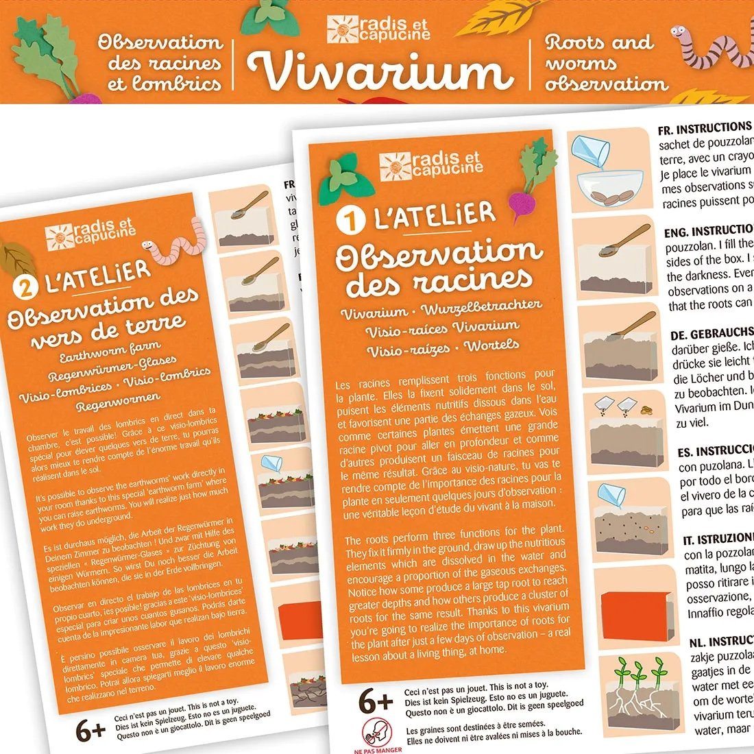 Vivarium - Kit activités nature Radis et Capucine 