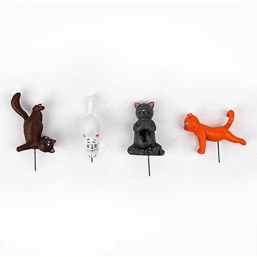 Yoga Cats - Décoration de plantes x4pcs Gift Republic 